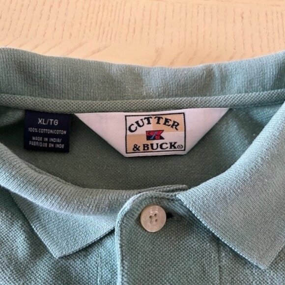 Cutter & Buck Men's Polo Golf Shirt Bethpage State Park Black Course XL Green - Picture 3 of 6